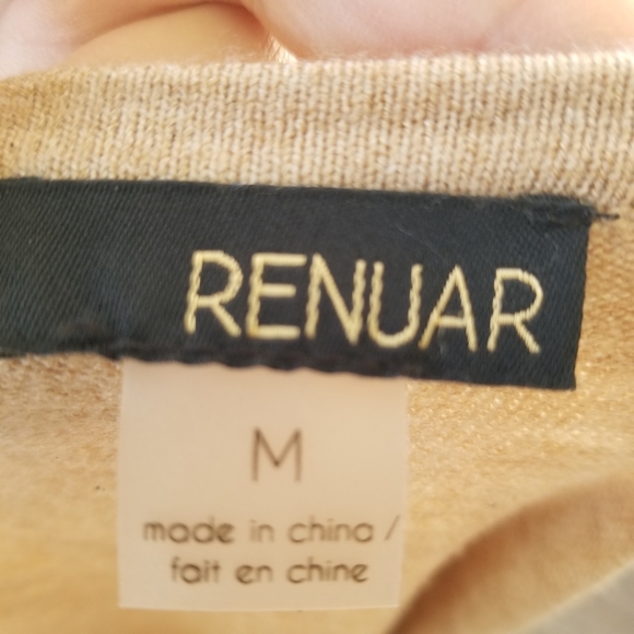 Renuar sweater top with side zipper detail, super soft, comfy sz M - Picture 7 of 7